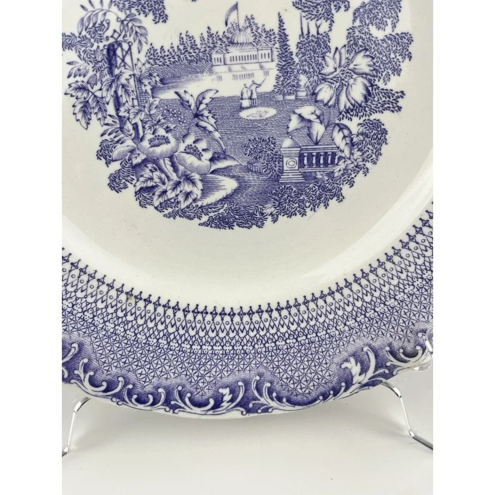 Antique Rorstrand Purple Transferware Lila Spet Plate Lilac Lace 9.5